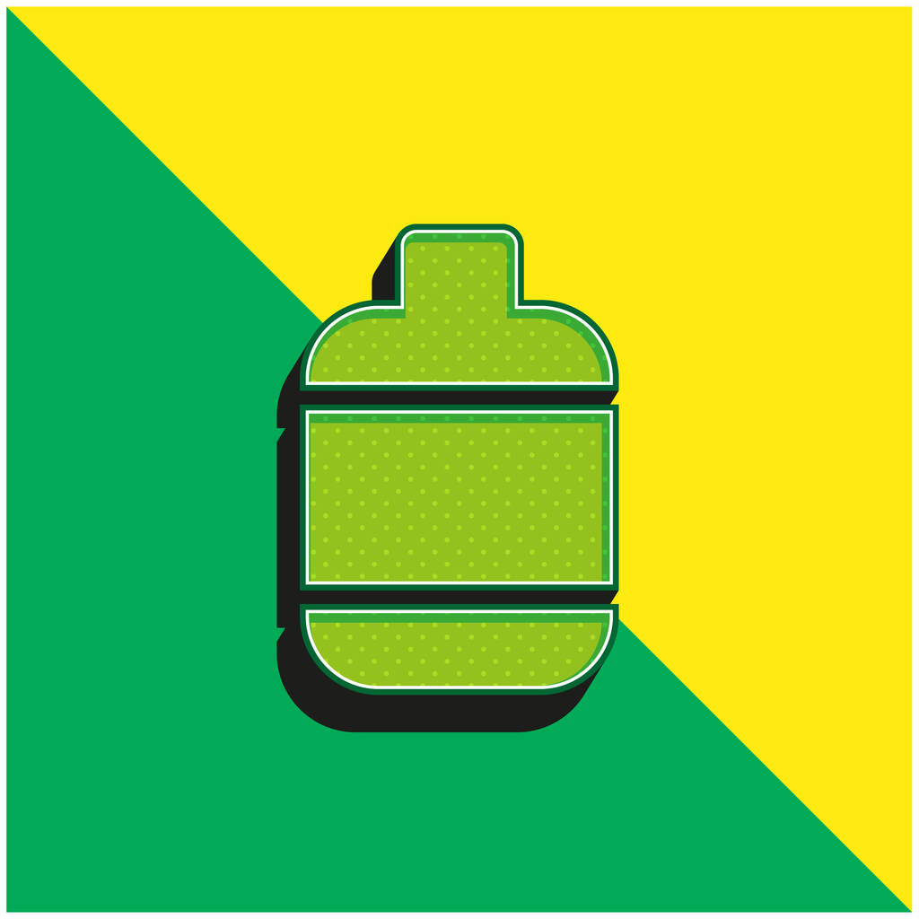 Botella verde y amarillo moderno vector 3d icono logotipo - Vector, Imagen