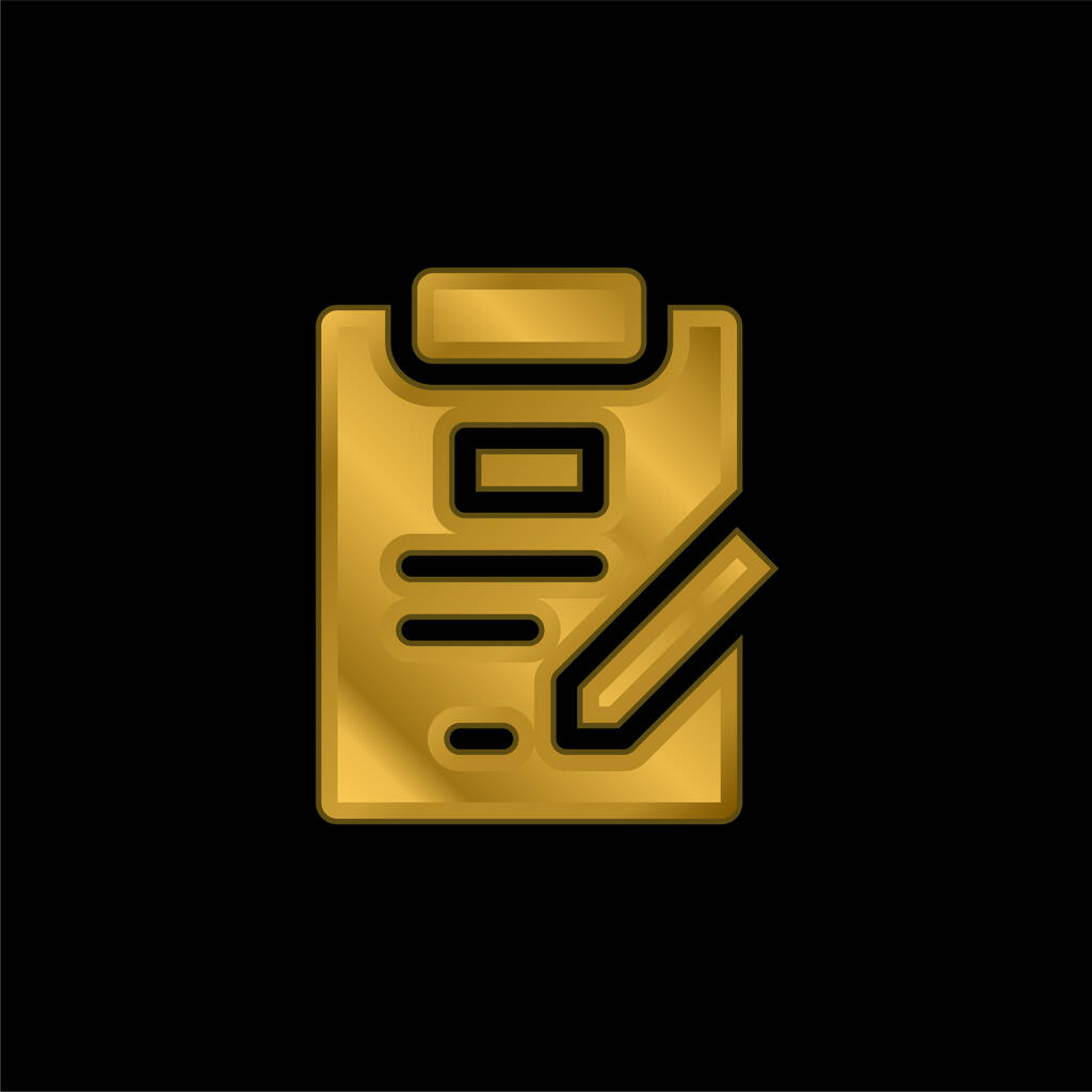 Acordo banhado a ouro ícone metálico ou vetor logotipo - Vetor, Imagem