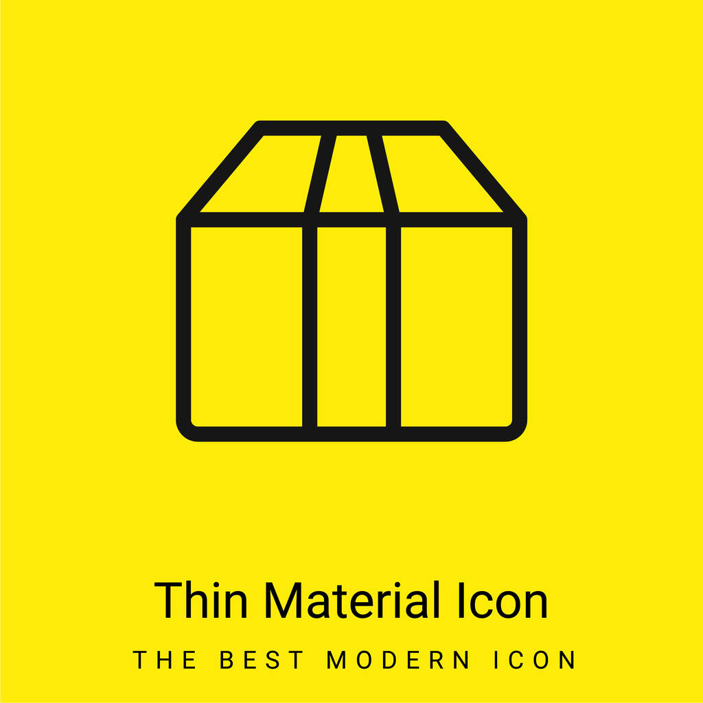 Krabice minimální jasně žlutý materiál ikona - Vektor, obrázek