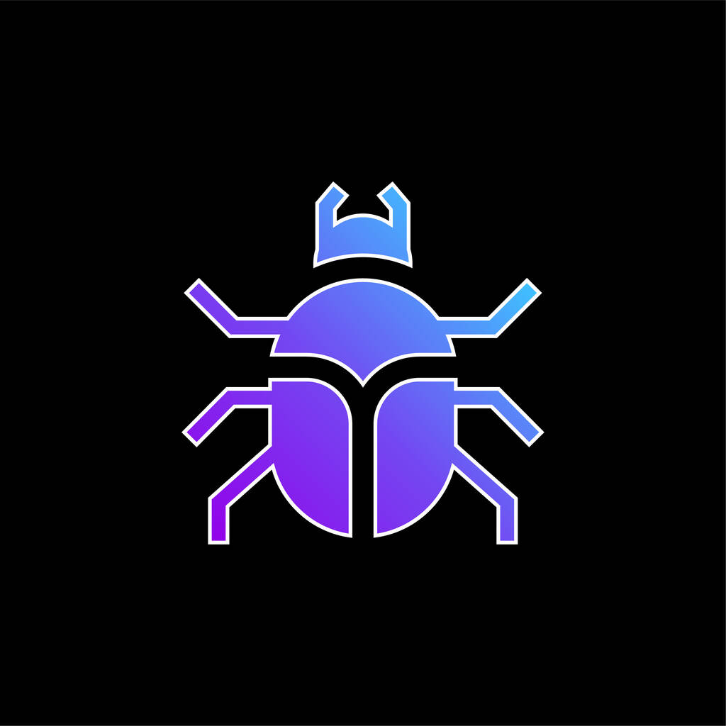 Beetle blue gradient vector icon - Vector, Image