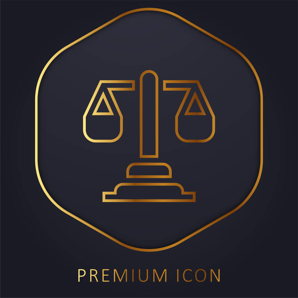 Balance goldene Linie Premium-Logo oder Symbol - Vektor, Bild