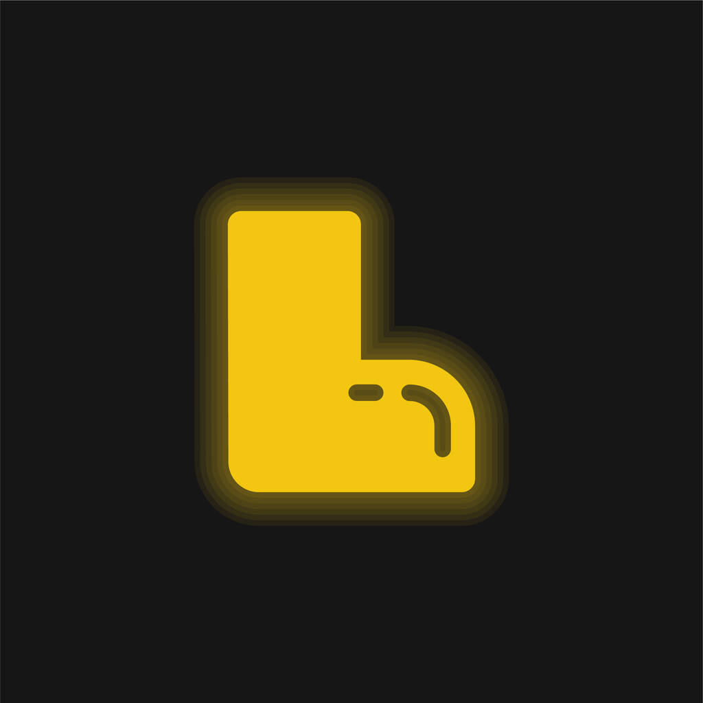 Завантажити жовту піктограму світячого неону
 - Вектор, зображення