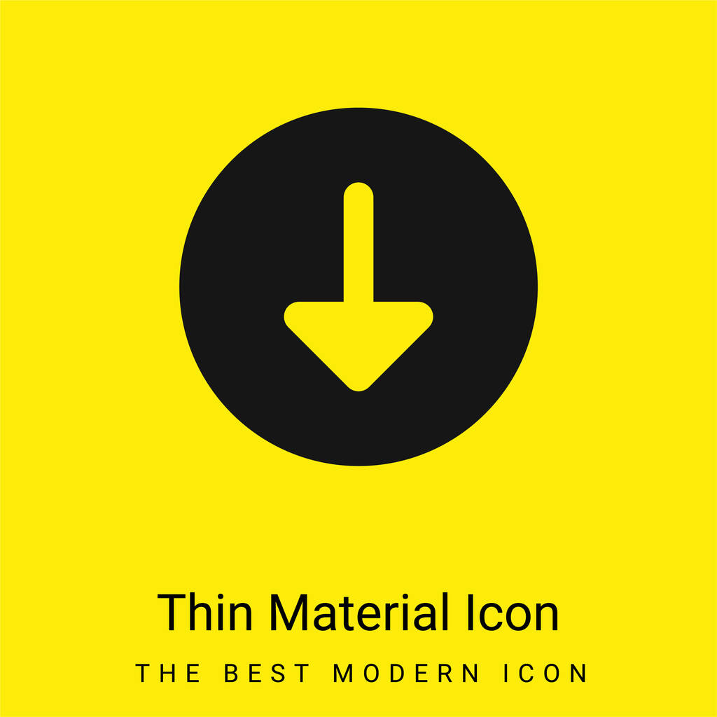 Šipka dolů minimální jasně žlutá ikona materiálu - Vektor, obrázek