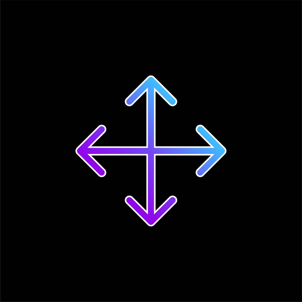 Flechas azul gradiente vector icono - Vector, Imagen