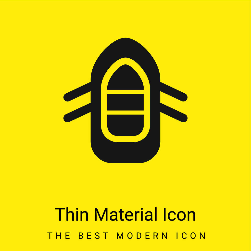 Boiting mínimo icono de material amarillo brillante - Vector, imagen