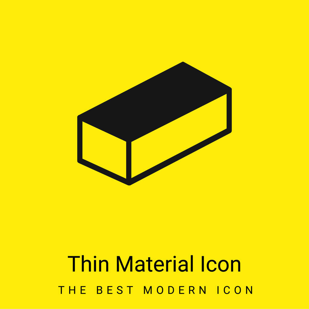 Brick minimal bright yellow material icon - Vector, Image