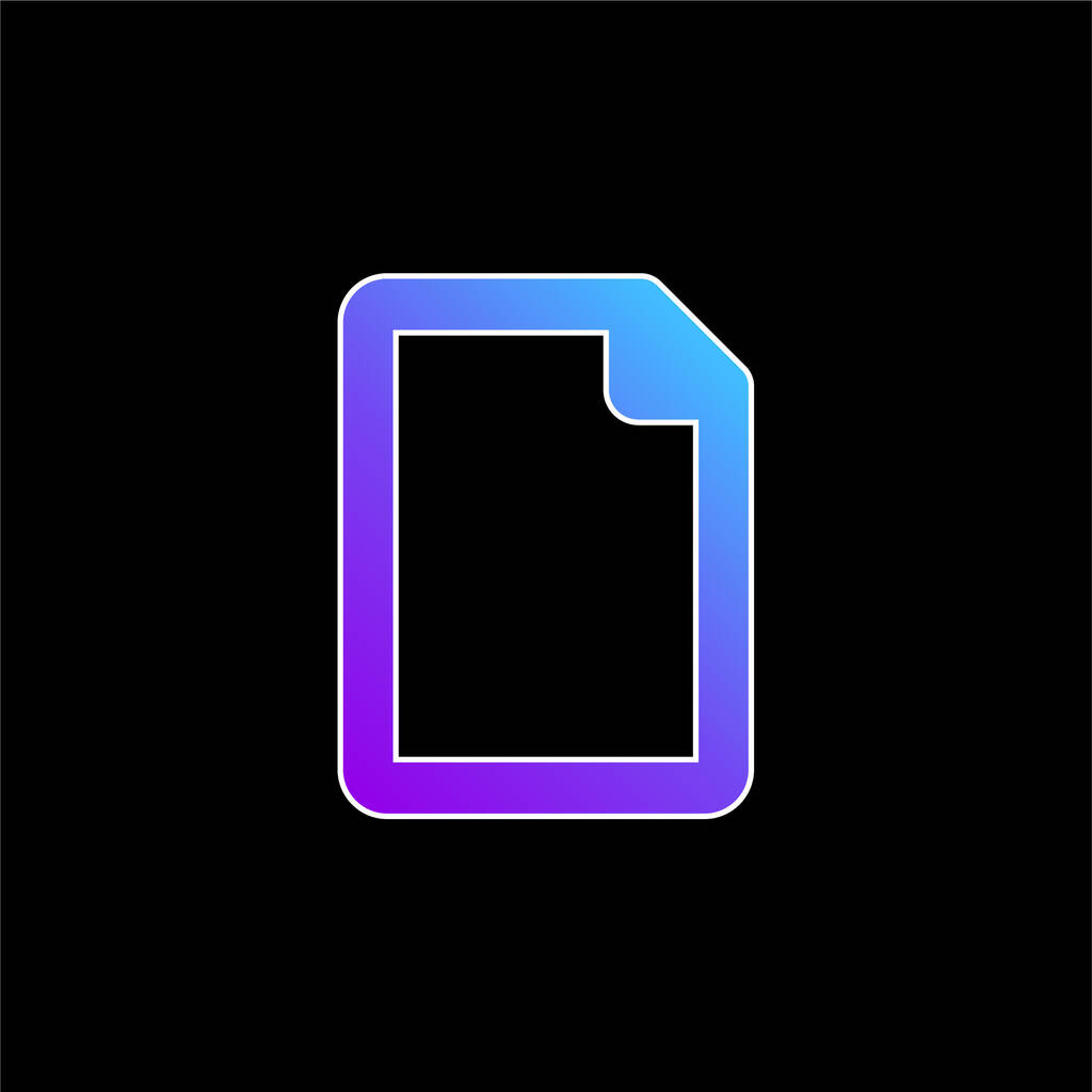 Prázdná ikona modrého přechodu souboru - Vektor, obrázek