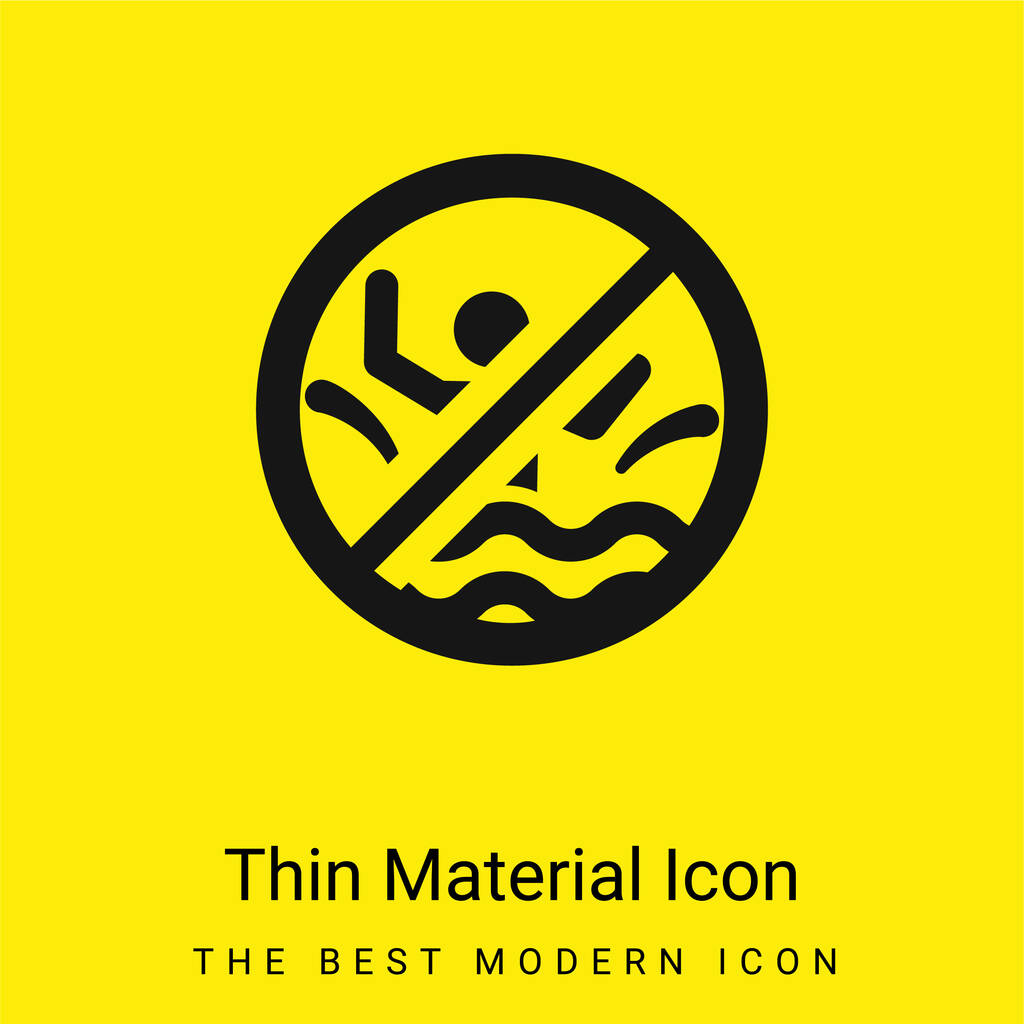 Bombarder minime icône matériau jaune vif - Vecteur, image