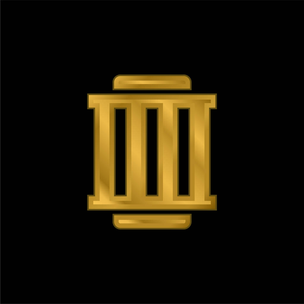 Filtro aria oro placcato icona metallica o logo vettoriale - Vettoriali, immagini