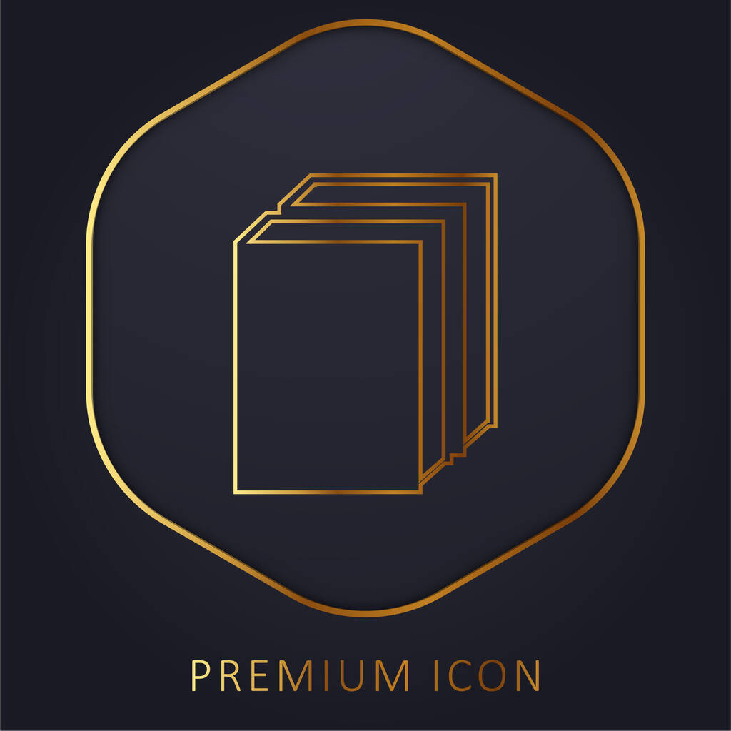 Knihy zlaté čáry prémie logo nebo ikona - Vektor, obrázek