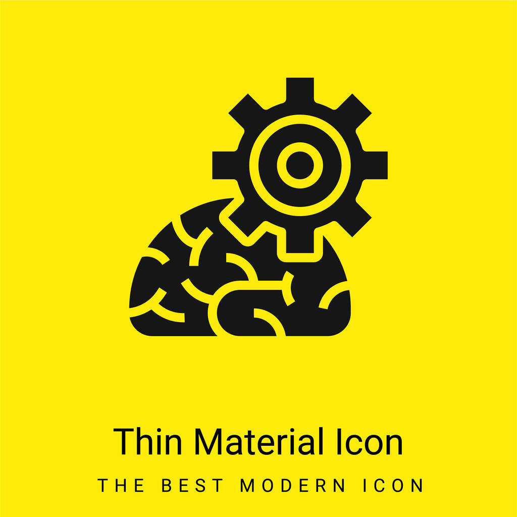 Algoritmo icona minimale materiale giallo brillante - Vettoriali, immagini