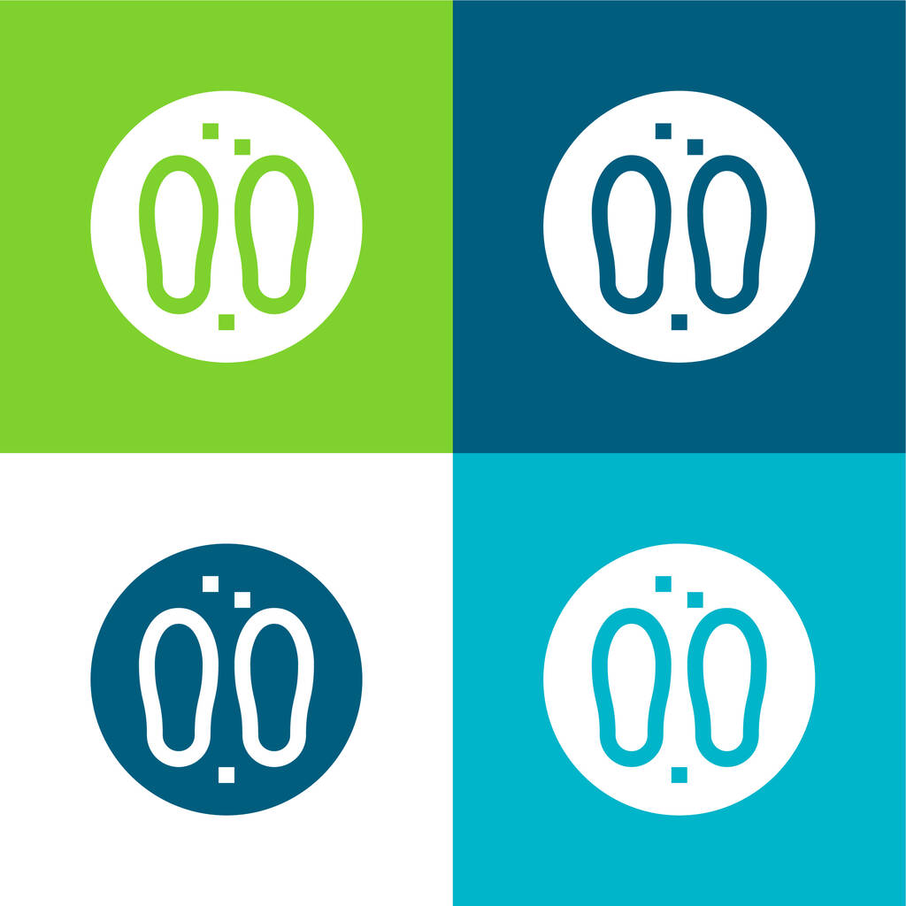 Bodhu Boron Set di icone minime piatte a quattro colori - Vettoriali, immagini