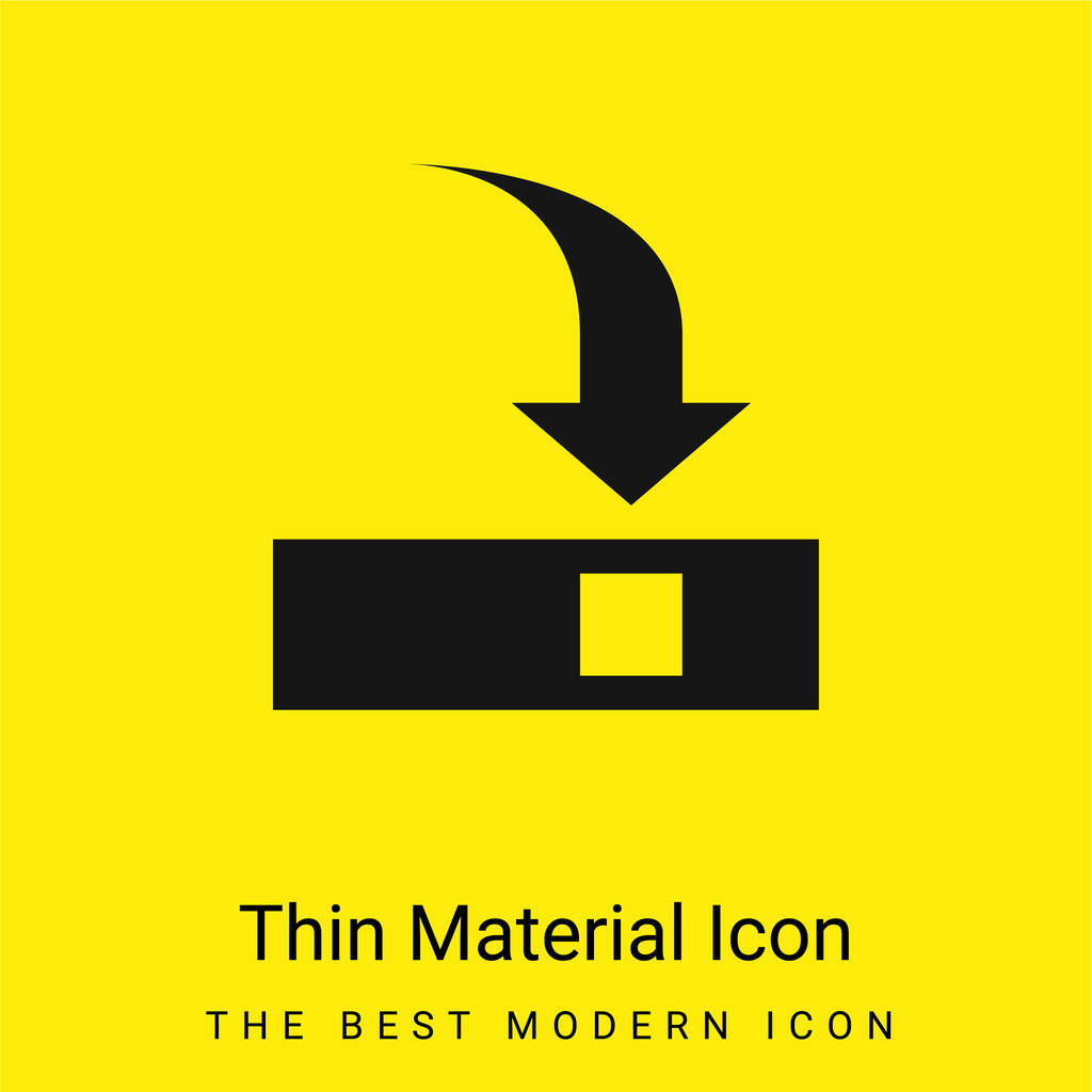 Voeg dok minimaal helder geel materiaal icoon - Vector, afbeelding