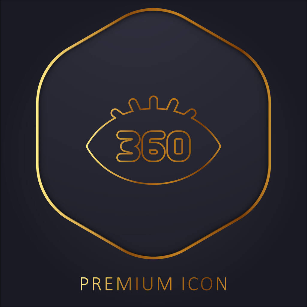 360 градусів золота лінія преміум логотип або значок
 - Вектор, зображення
