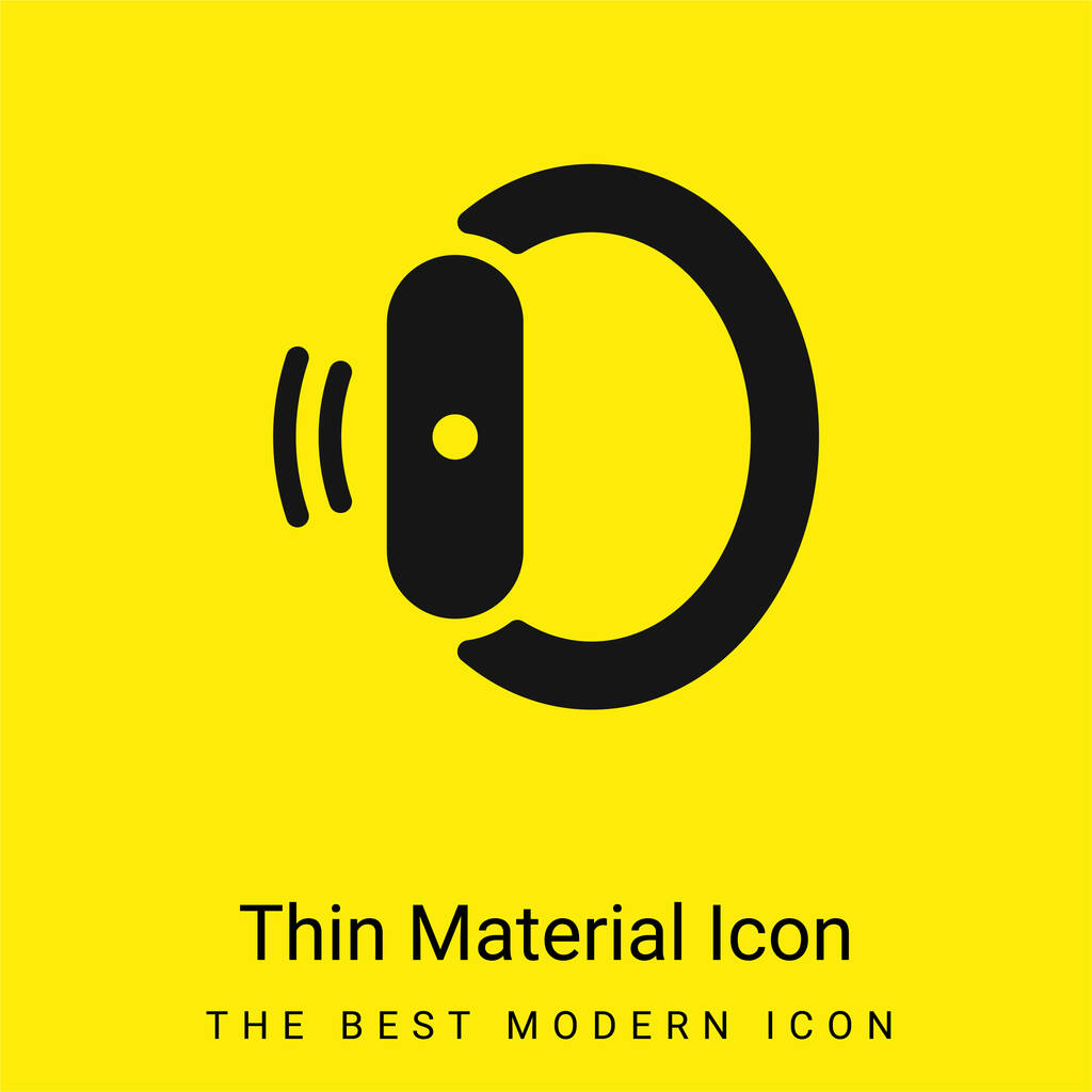 Bracciale icona materiale giallo brillante minimo - Vettoriali, immagini