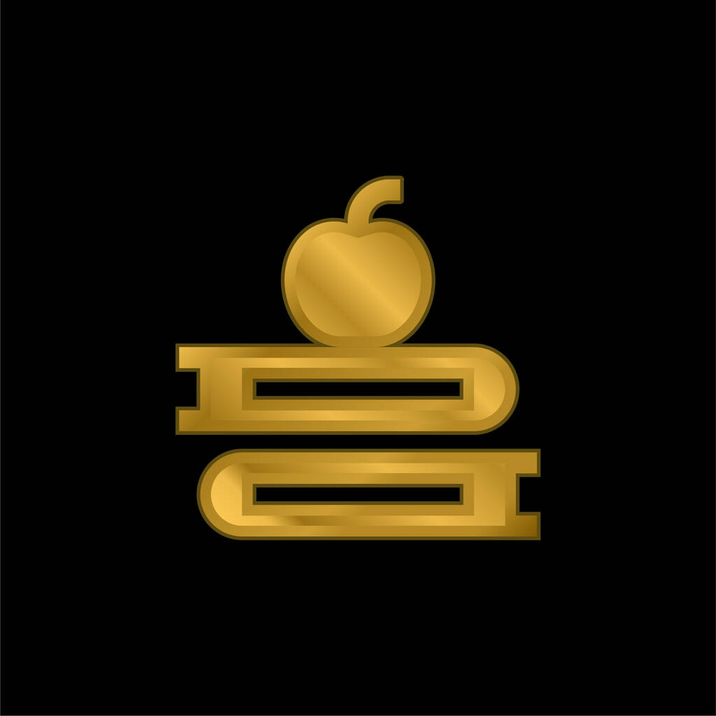 Книги Золота металева іконка або вектор логотипу
 - Вектор, зображення