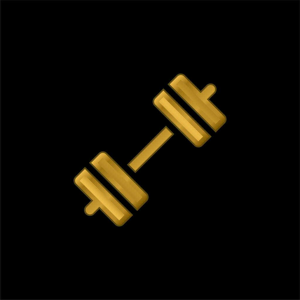 Золота металева іконка Барбелла або вектор логотипу
 - Вектор, зображення