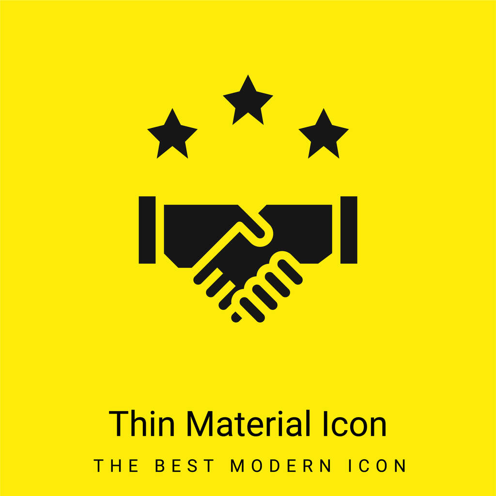 Megállapodás minimális fényes sárga anyag ikon - Vektor, kép