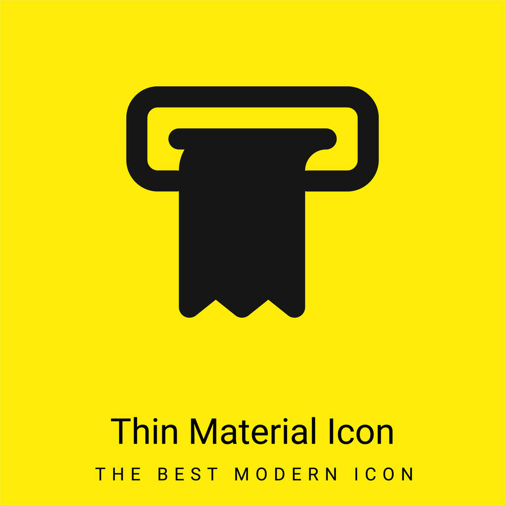 Fakturace Stroj minimální jasně žlutý materiál ikona - Vektor, obrázek