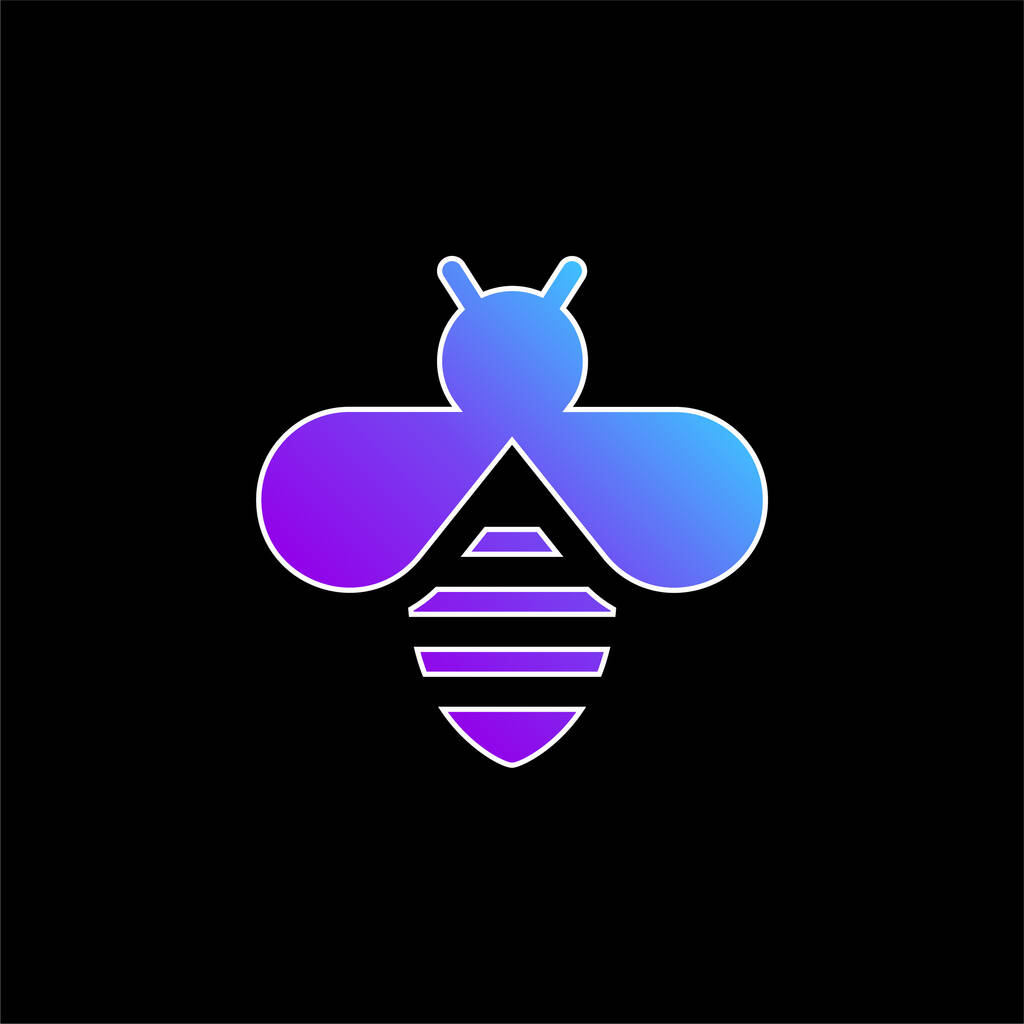 Včelí modrá ikona přechodu - Vektor, obrázek