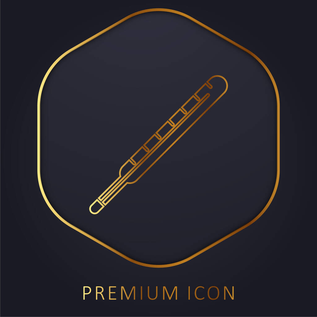 Termometr nadwozia złotej linii logo premium lub ikona - Wektor, obraz