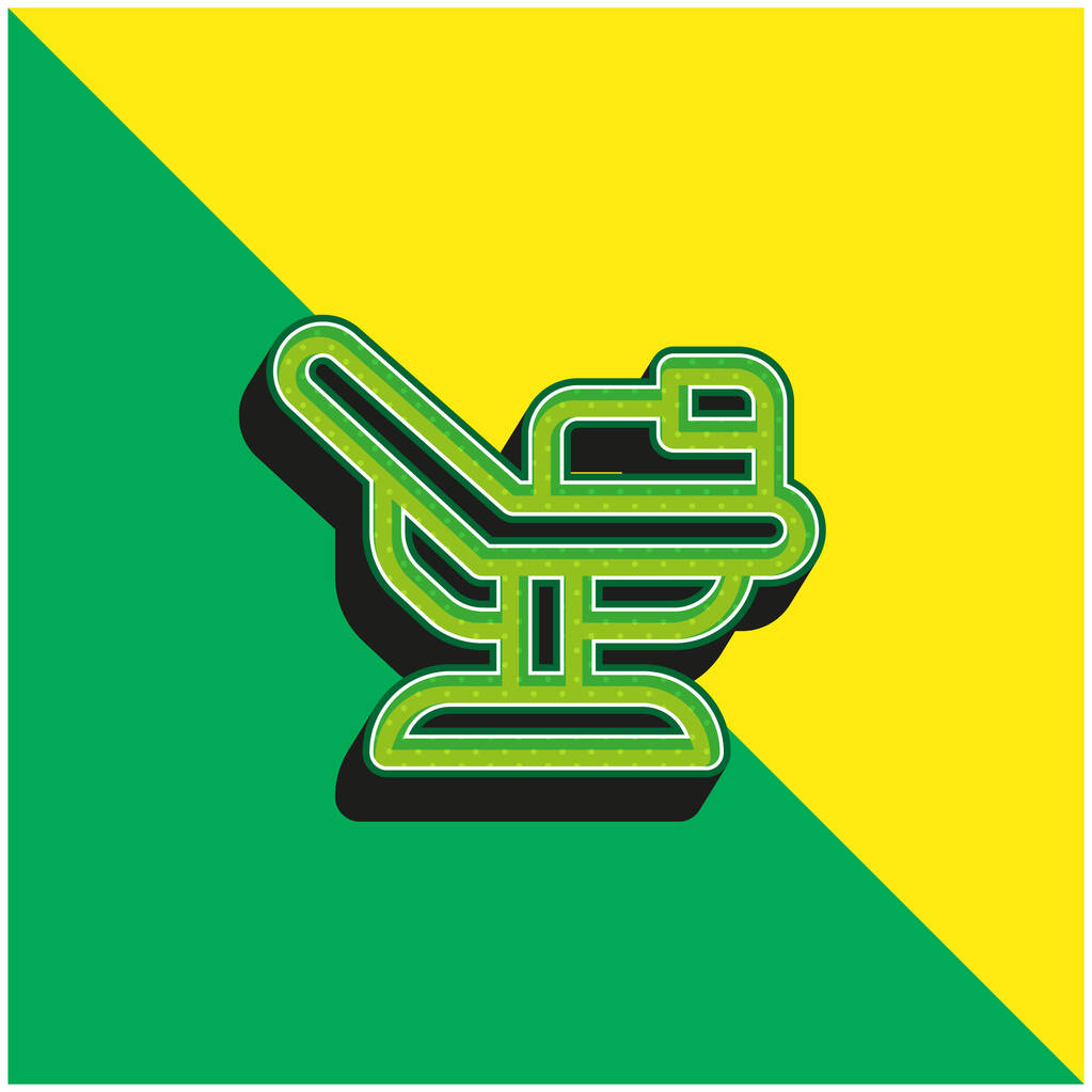 Geburt Bett Grüne und gelbe moderne 3D-Vektor-Symbol-Logo - Vektor, Bild