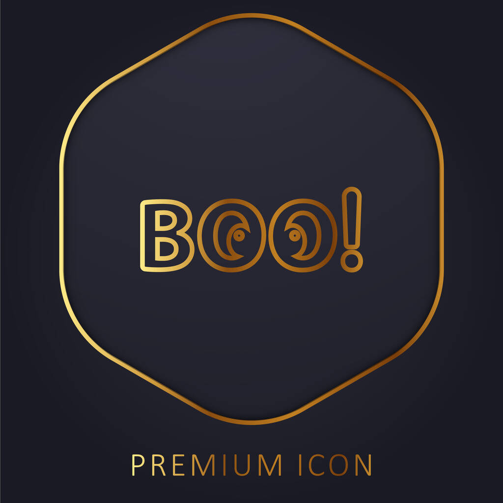 Boo gouden lijn premium logo of pictogram - Vector, afbeelding