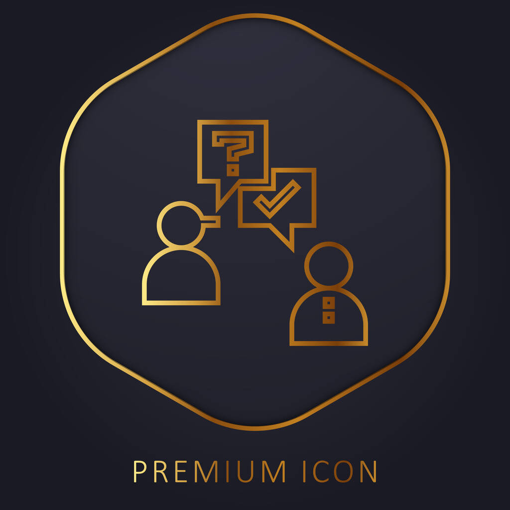 Попросите золотой логотип или значок премиум-класса - Вектор,изображение