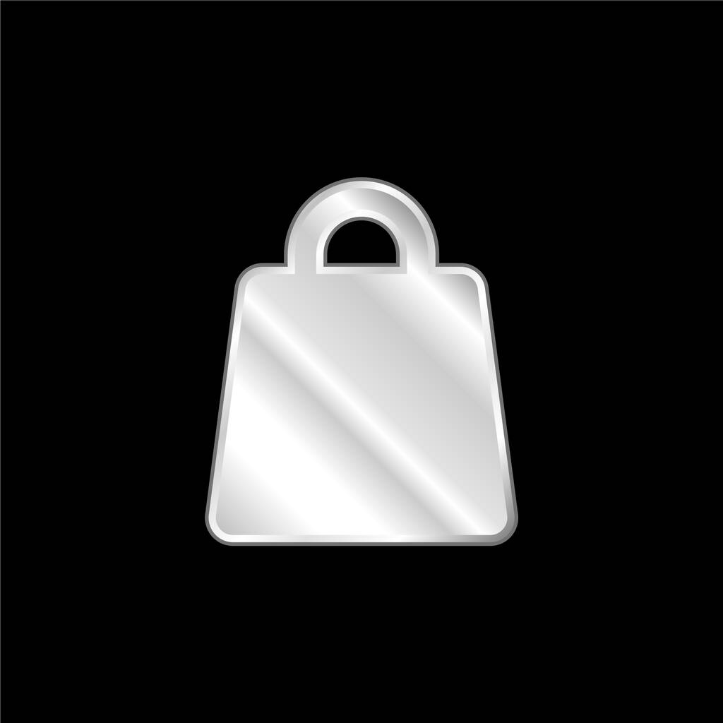 Big Bag icône métallique argentée - Vecteur, image