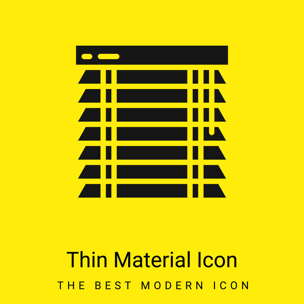 Stores minimes icône matériau jaune vif - Vecteur, image