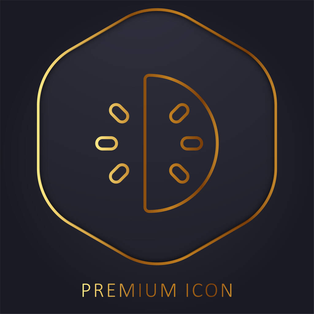 Logotipo o icono premium de línea dorada de 30 minutos - Vector, Imagen