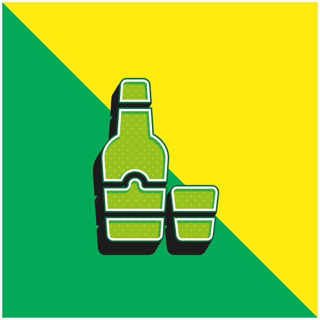 Arak Green and yellow modern 3d vector icon logo - Vector, Image