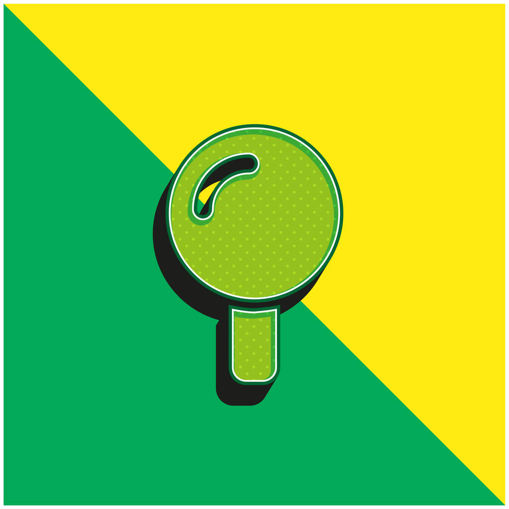 Μαύρο Golf Ball Πράσινο και κίτρινο σύγχρονο 3d διάνυσμα εικονίδιο λογότυπο - Διάνυσμα, εικόνα