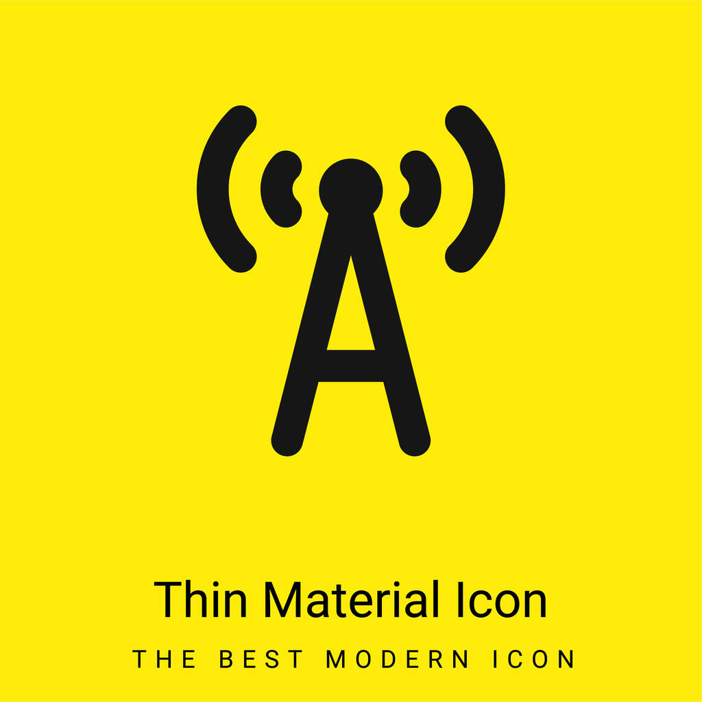 Antenna minimale giallo brillante materiale icona - Vettoriali, immagini