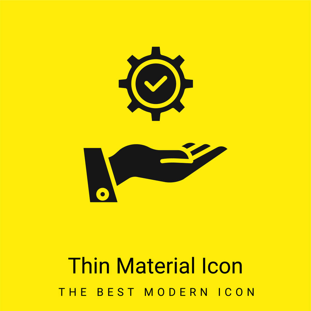 Aplicação ícone material amarelo brilhante mínimo - Vetor, Imagem