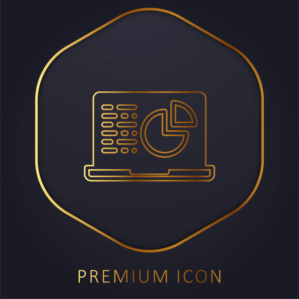 Logo lub ikona Analytics golden line premium - Wektor, obraz