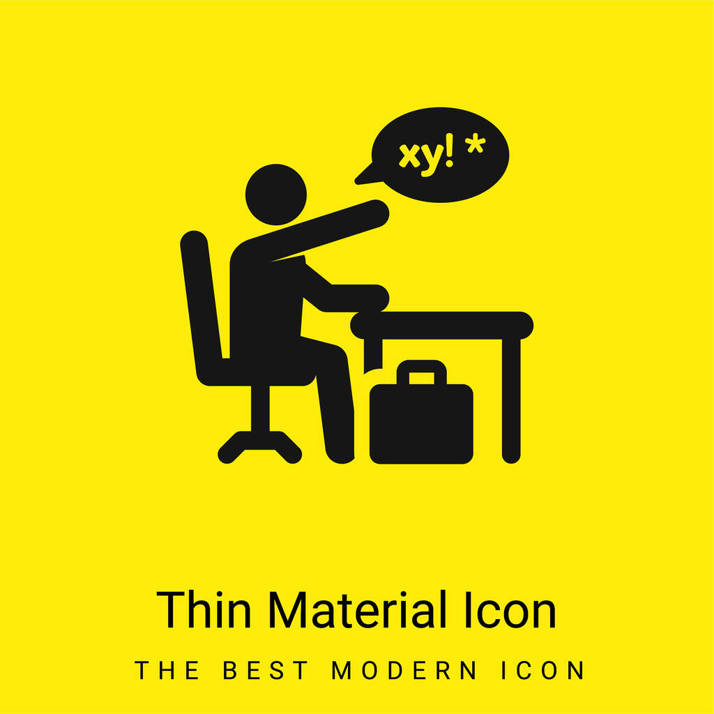 Angry minime icône matérielle jaune vif - Vecteur, image
