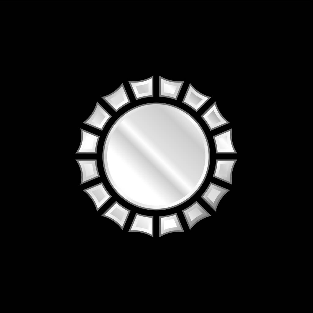 Lahev čepice postříbřená kovová ikona - Vektor, obrázek