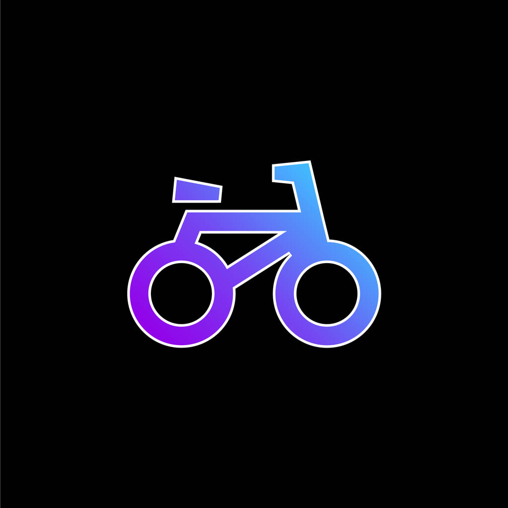 Vélo vue de côté icône vectorielle dégradé bleu - Vecteur, image