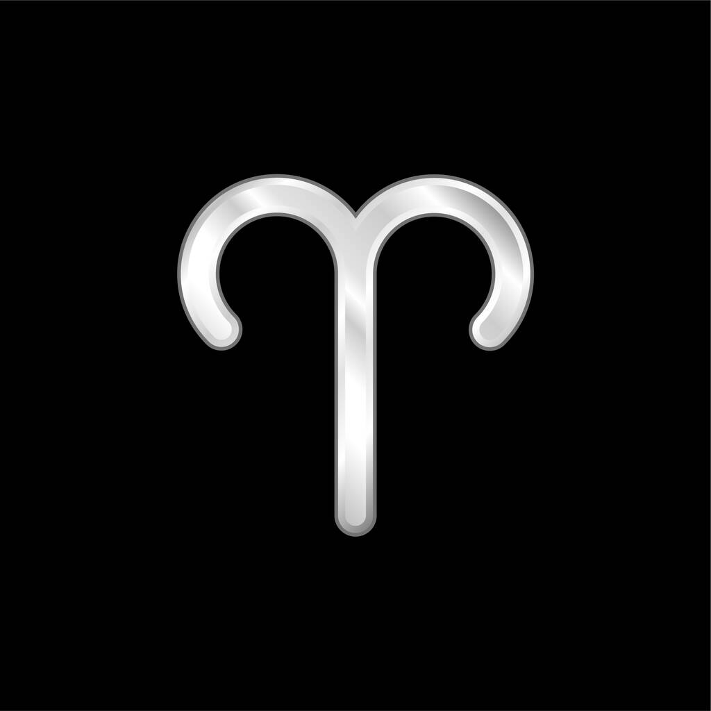 Арій Символ срібла накритий металевою іконою - Вектор, зображення