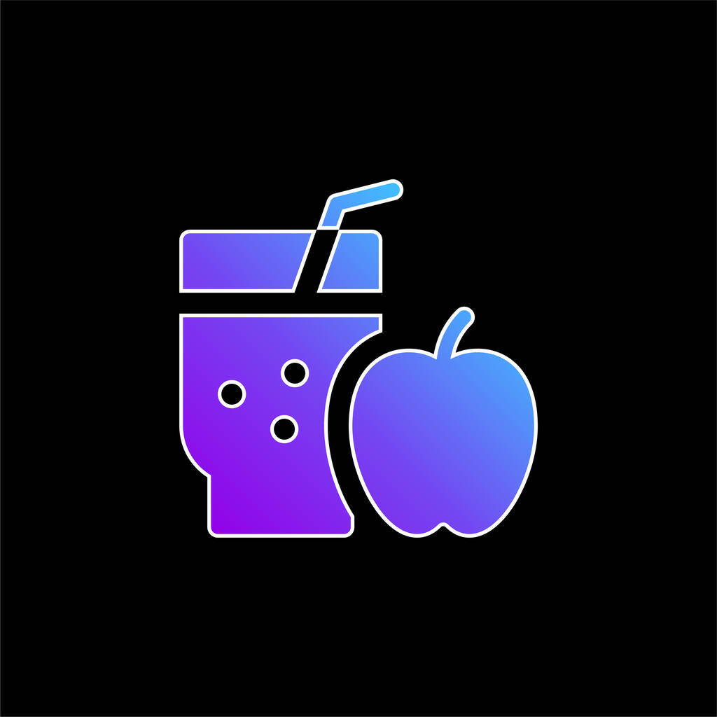 Sok jabłkowy ikona wektora niebieskiego gradientu - Wektor, obraz