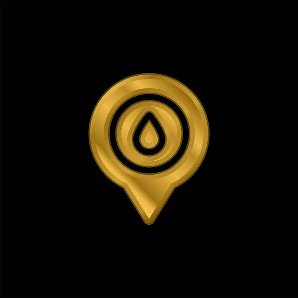 Blutvergoldetes metallisches Symbol oder Logo-Vektor - Vektor, Bild