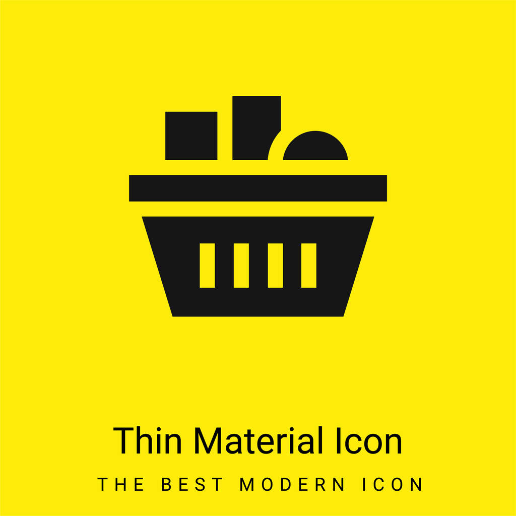 Mand minimaal helder geel materiaal icoon - Vector, afbeelding