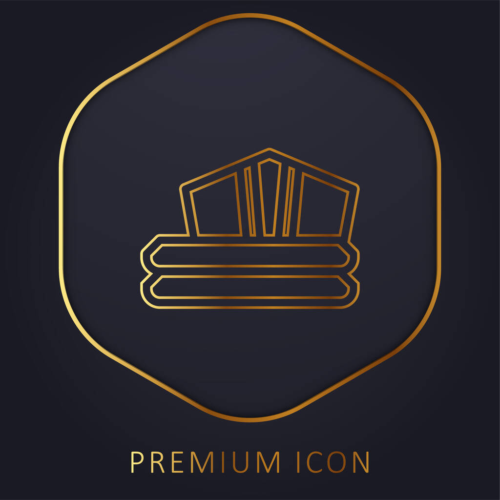 Accappatoio linea dorata logo premium o icona - Vettoriali, immagini