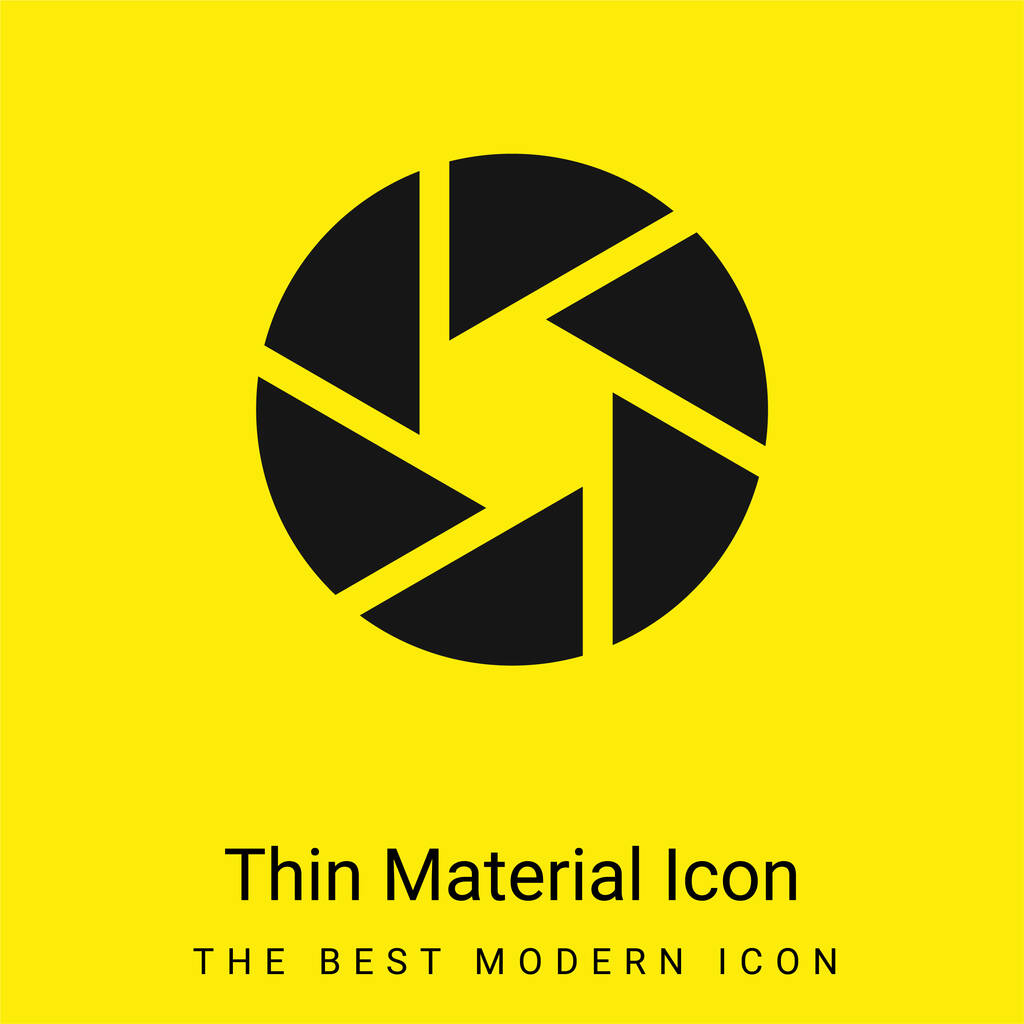 Ouverture minimale jaune vif icône matérielle - Vecteur, image