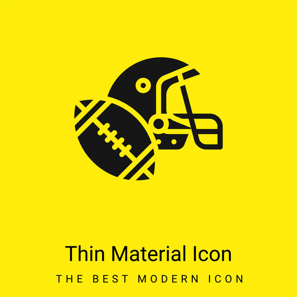 American Football minimal jaune vif icône matérielle - Vecteur, image