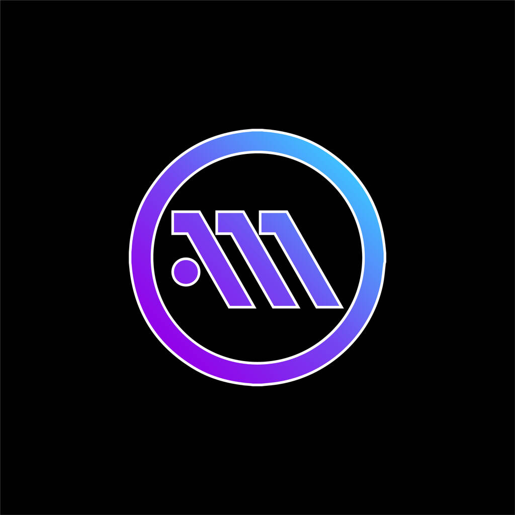 Афіни Metro Logo Symbol blue gradient vector icon - Вектор, зображення