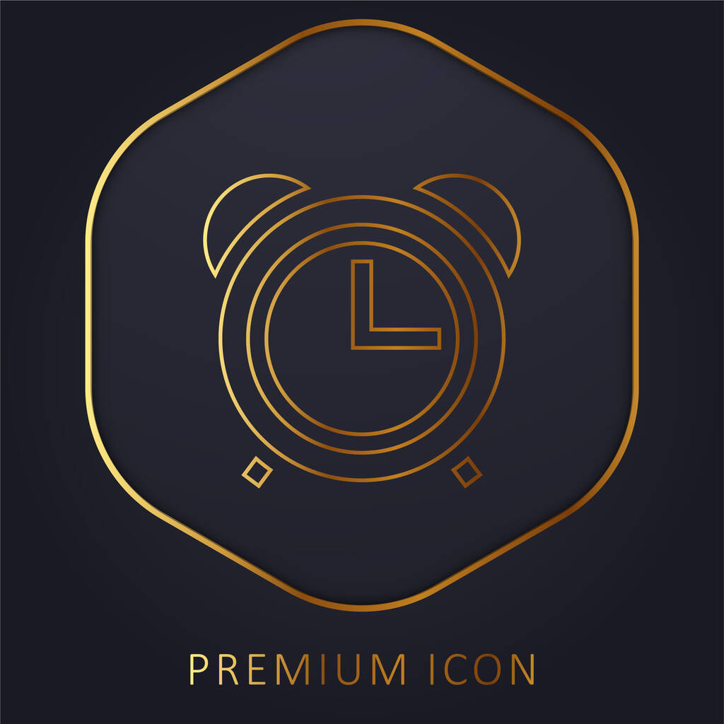 Нагадування Годинник золота лінія логотип або значок преміум-класу
 - Вектор, зображення