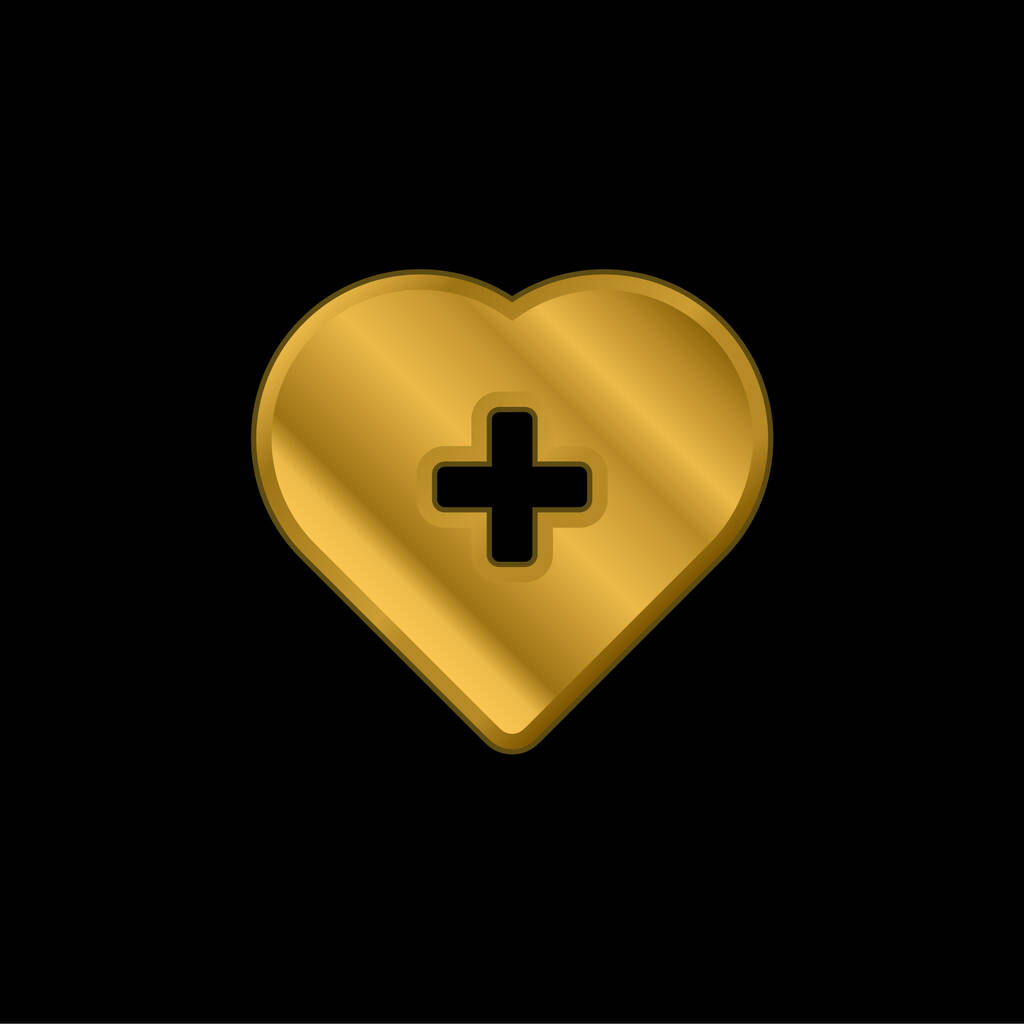 Aggiungi ai Preferiti icona metallica dorata o logo vettoriale - Vettoriali, immagini