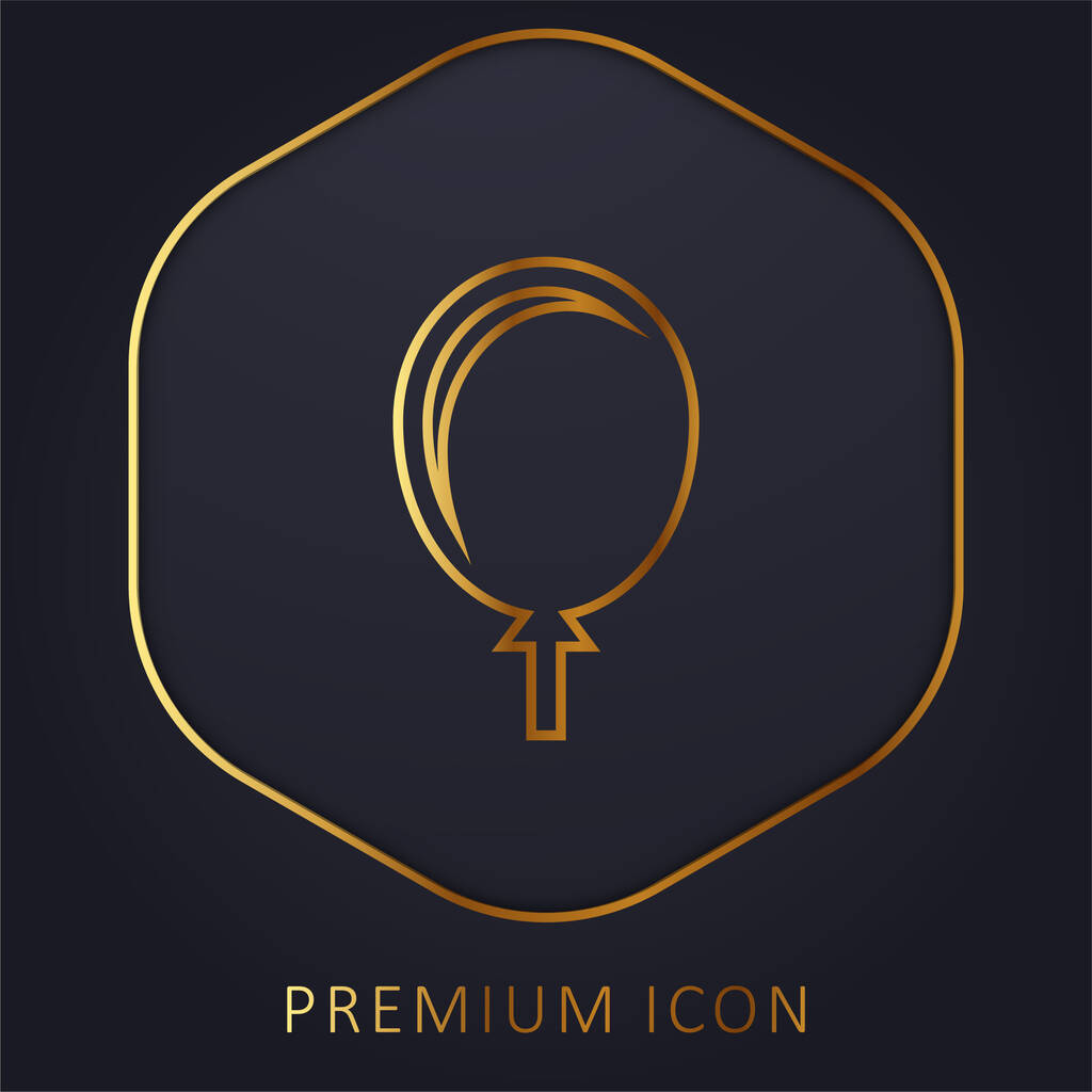 Μπαλόνι χρυσή γραμμή πριμοδότηση λογότυπο ή εικονίδιο - Διάνυσμα, εικόνα